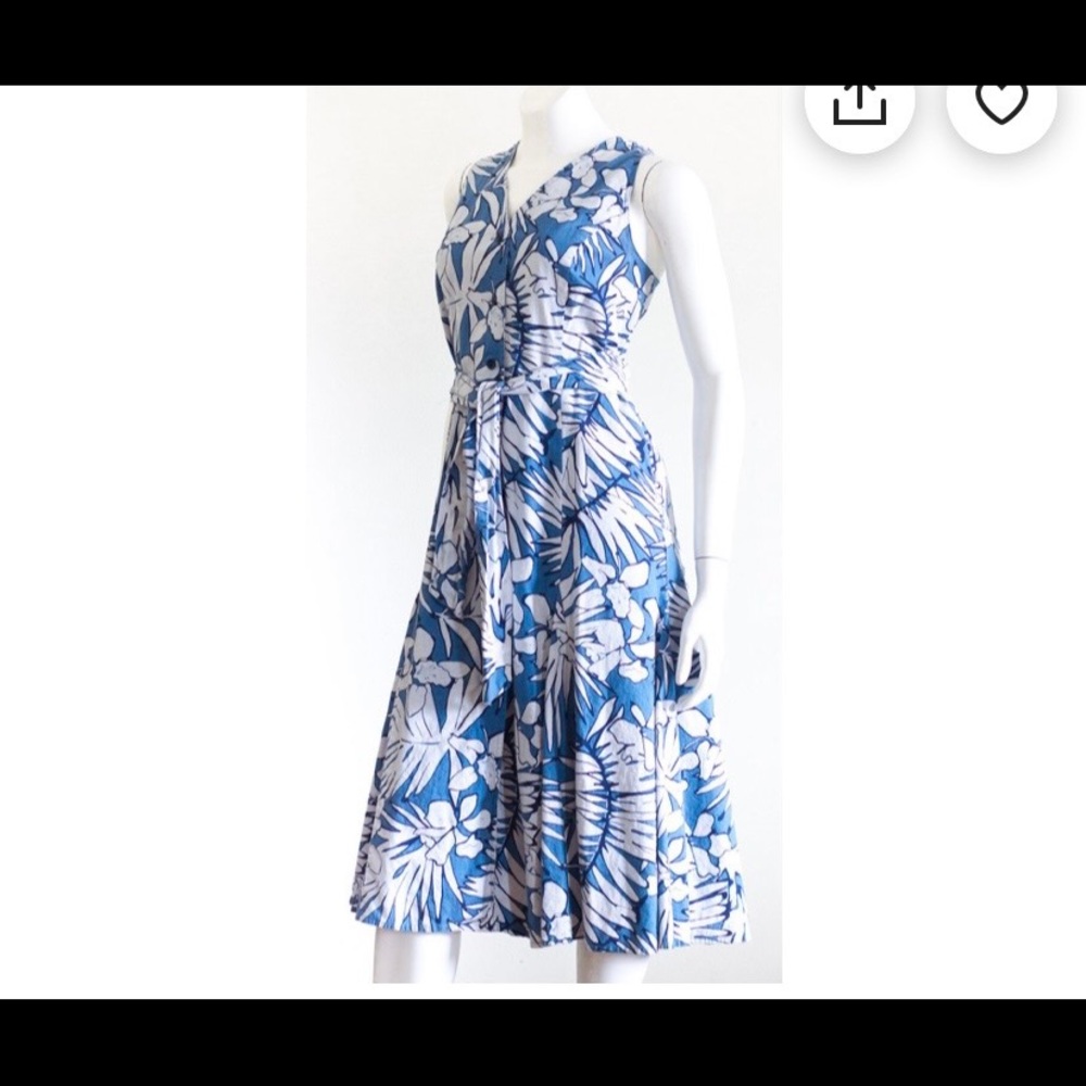 Talbots sleeveless belted dress with pleats size 6